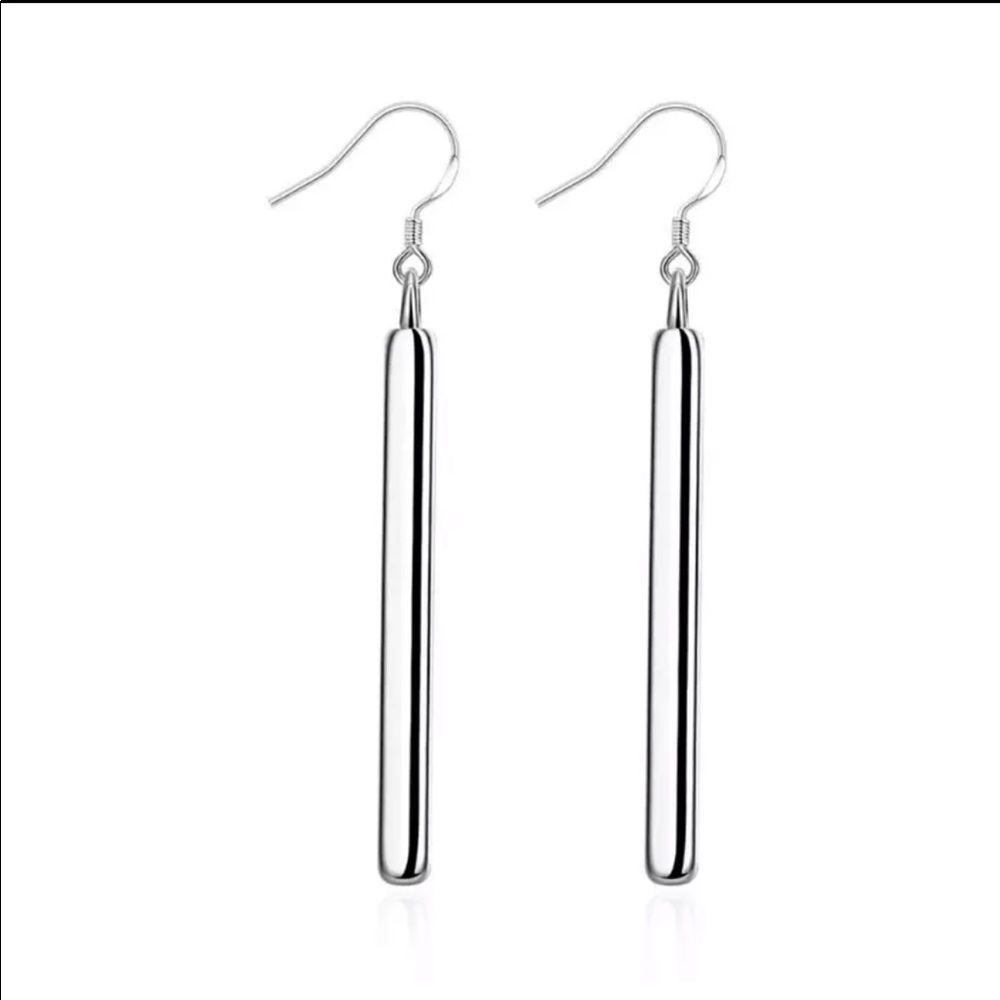 Sterling Silver Bar Earrings